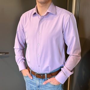 Men’s shirt, small size, lavender.